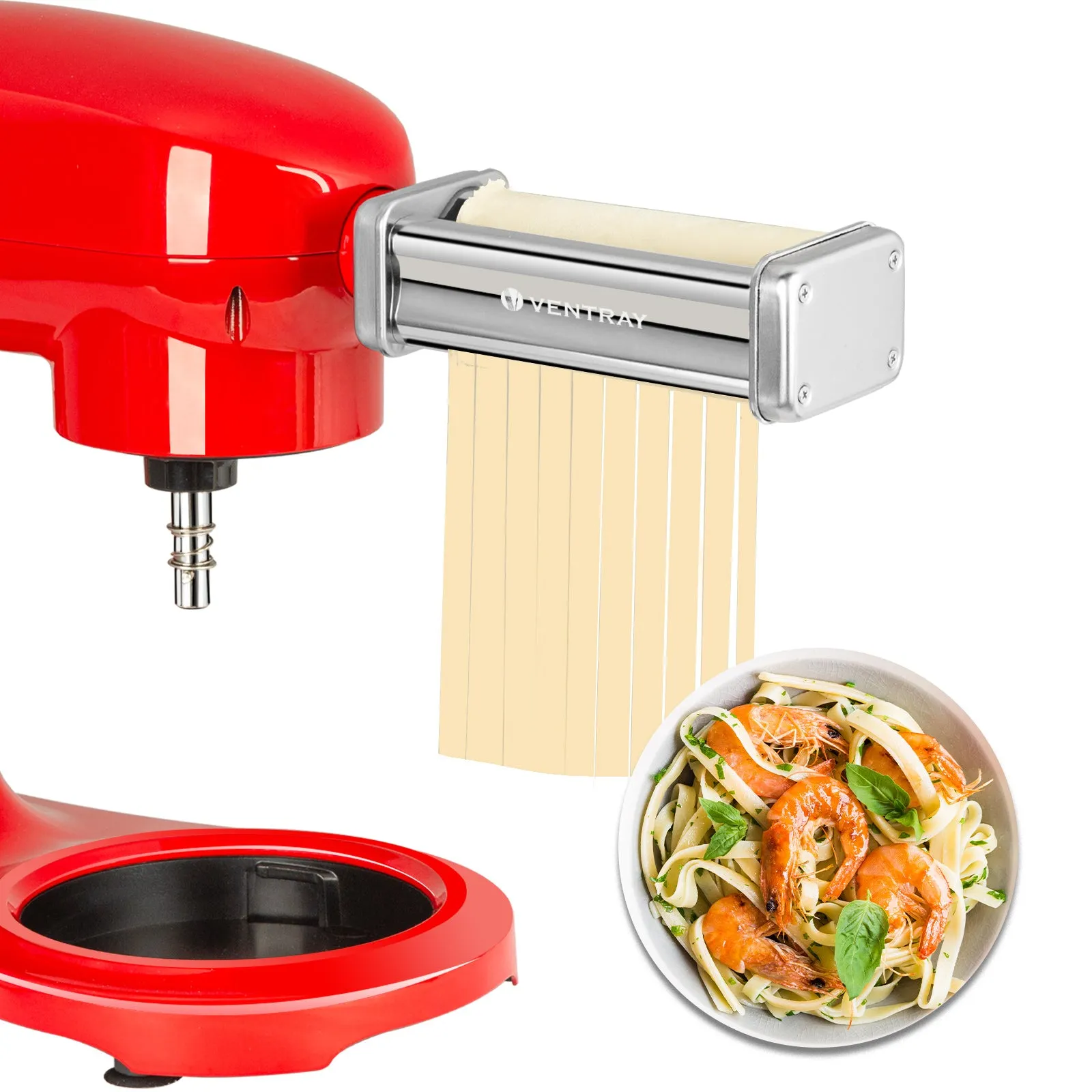 3 Piece Pasta Roller & Cutter Attachments Set