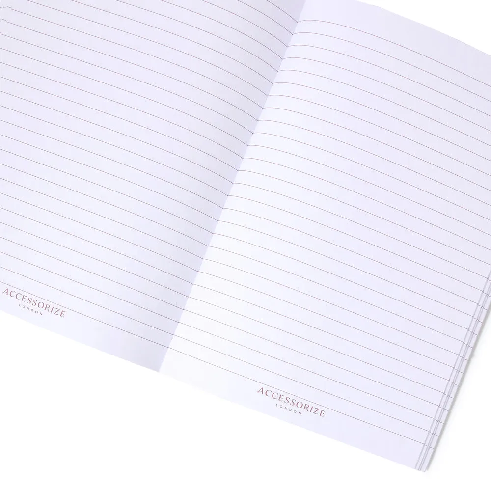 Accessorize London Girl's White Embossed Bee Hardback Notebook Set Of 2