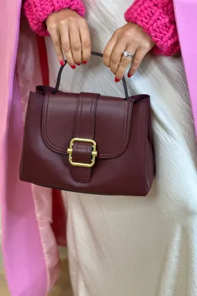 Beth Square Bag In Burgundy