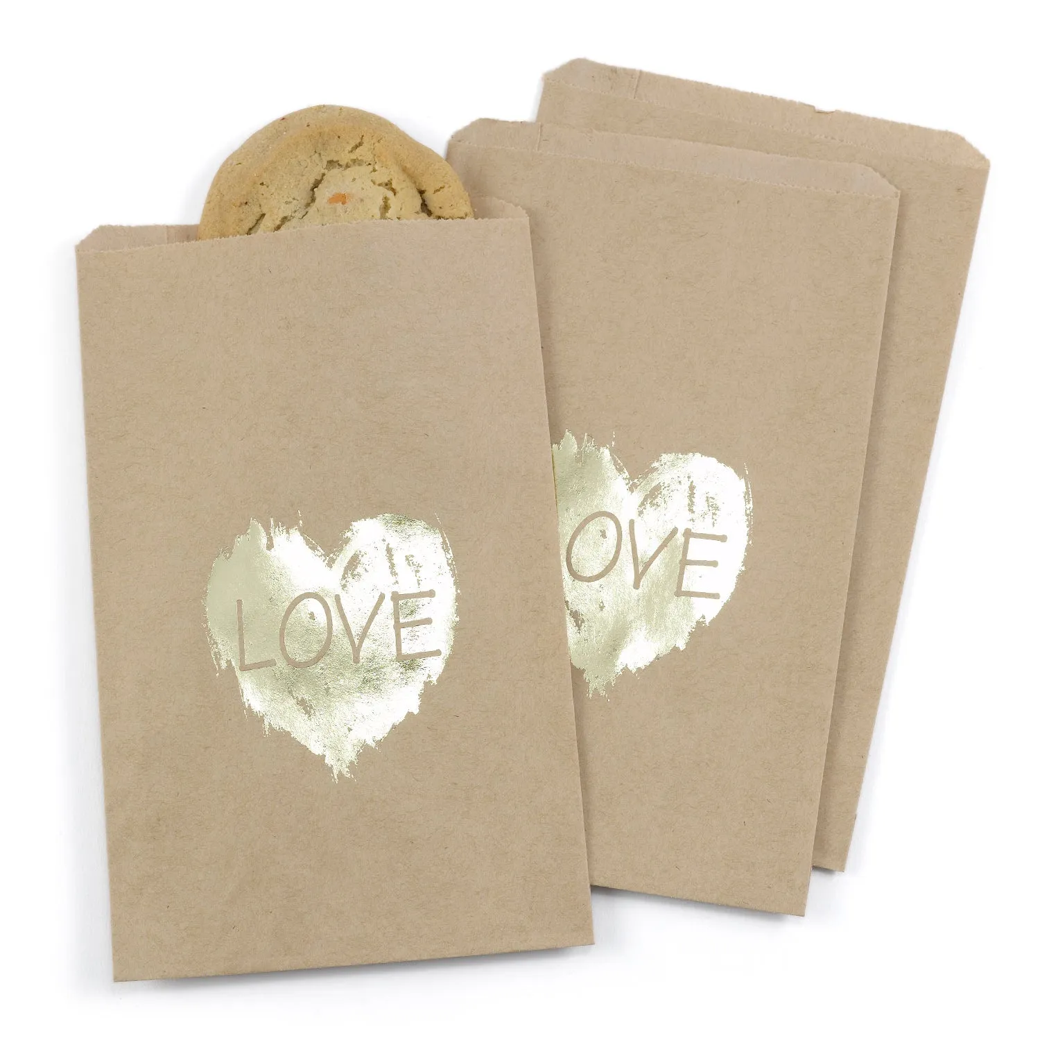 Brush of Love Treat Bags Kraft - 25 count