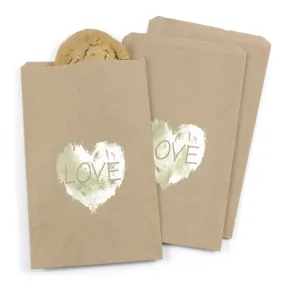 Brush of Love Treat Bags Kraft - 25 count