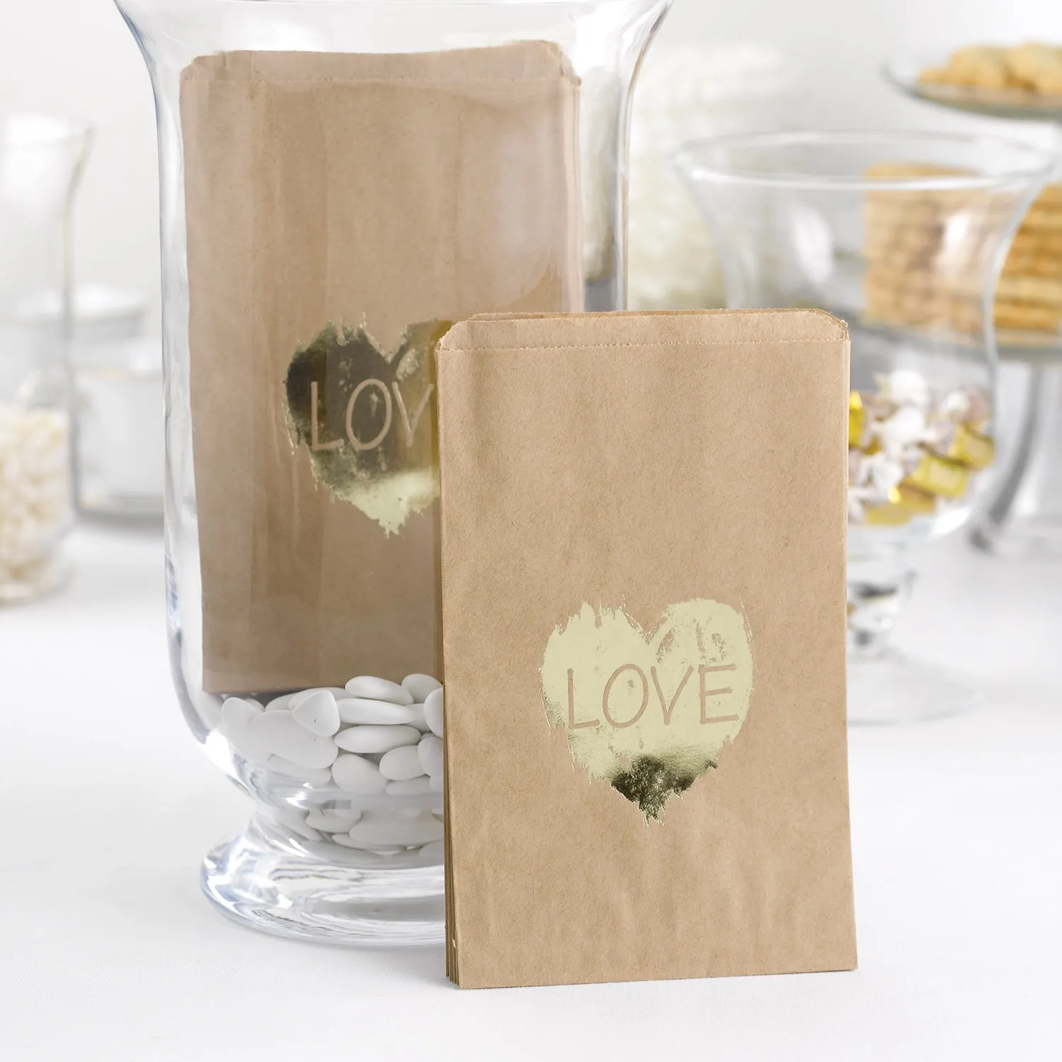 Brush of Love Treat Bags Kraft - 25 count