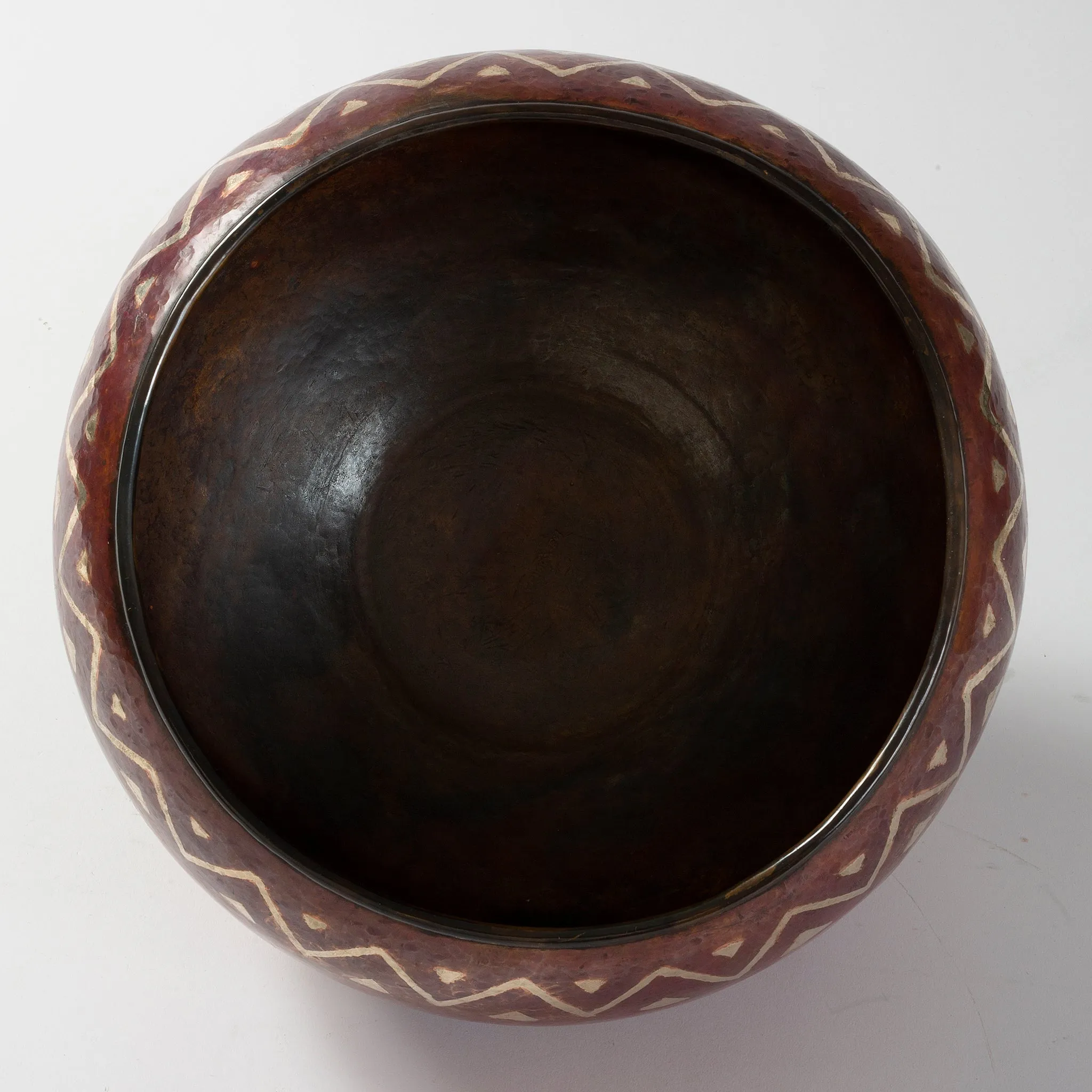 Claudius Linossier "Chevron" Dinanderie Vase