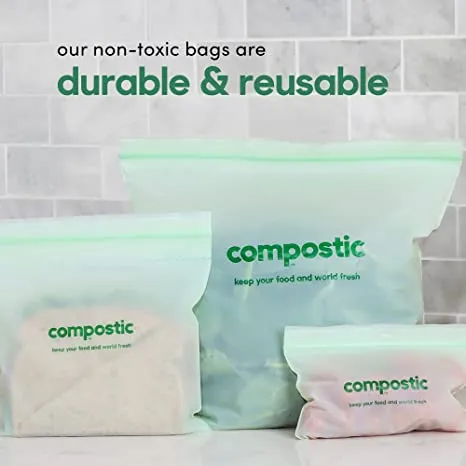 Compostic Resealable Bags - Sandwich - 20 x 12 Pack