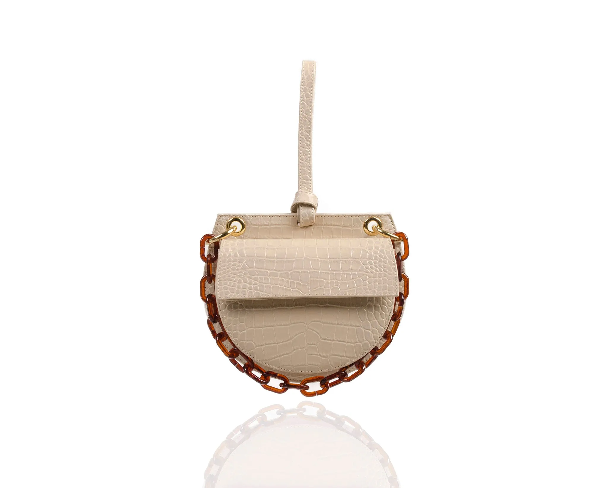 Cream Semi Round Tania Bag