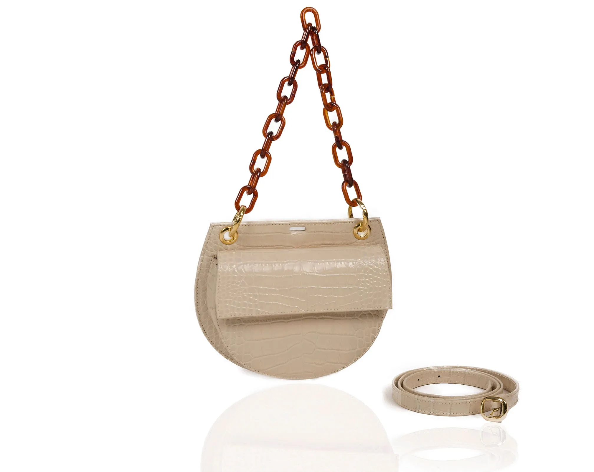 Cream Semi Round Tania Bag