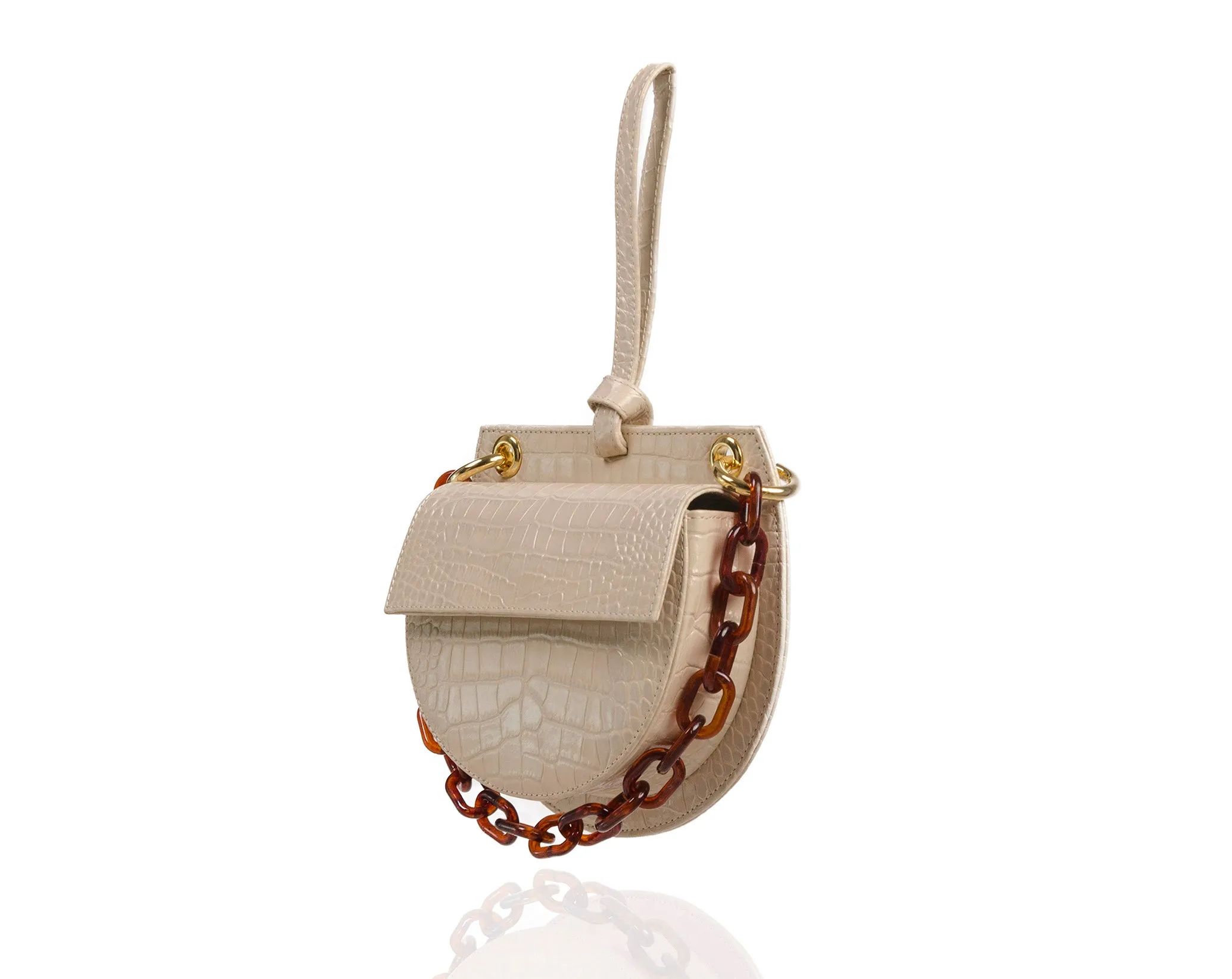 Cream Semi Round Tania Bag