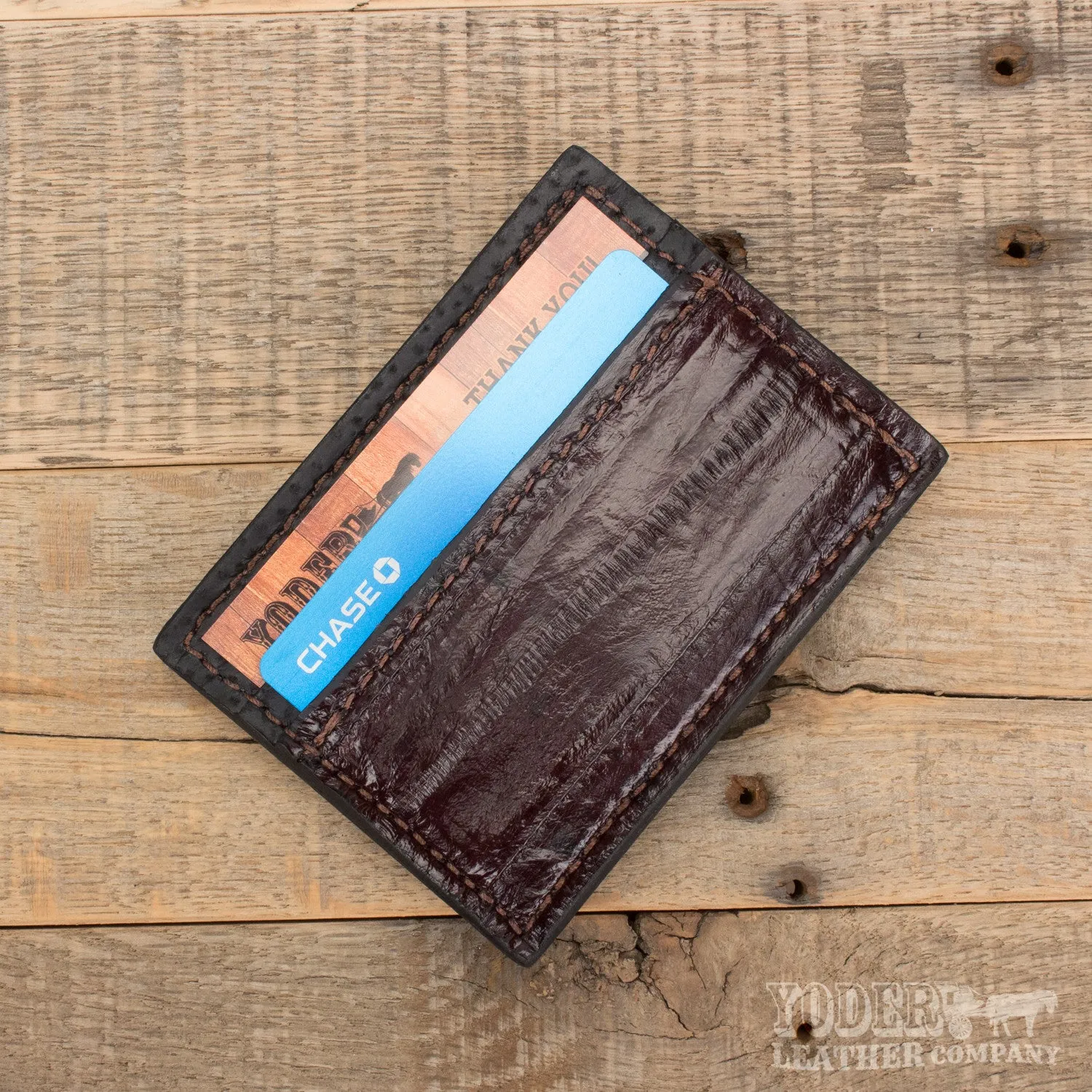 Eel Brown Clip Wallet