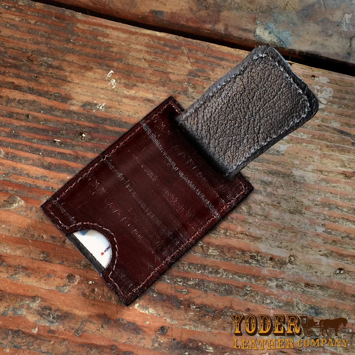 Eel Brown Clip Wallet