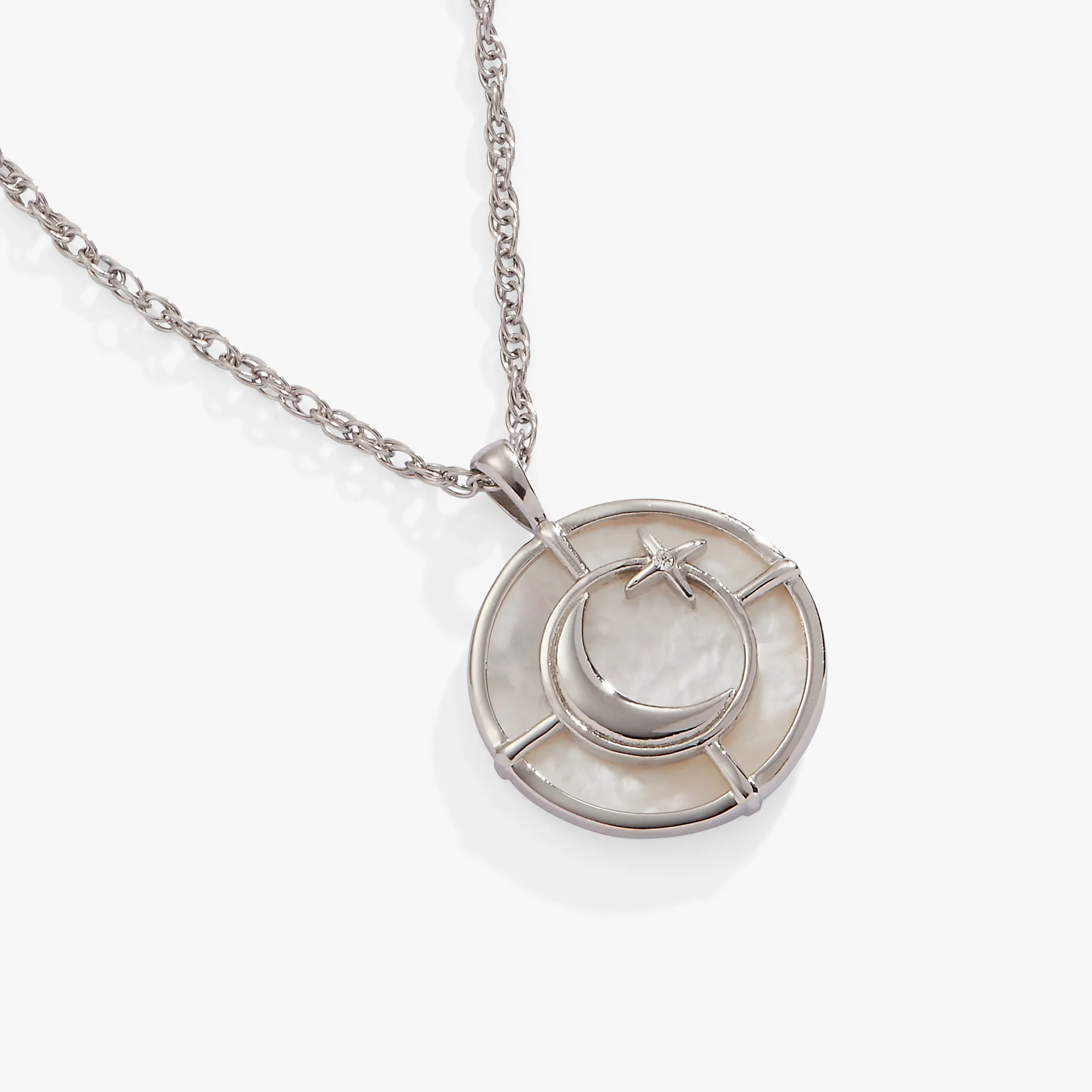 Genuine Mother of Pearl Signature Pendant Necklace