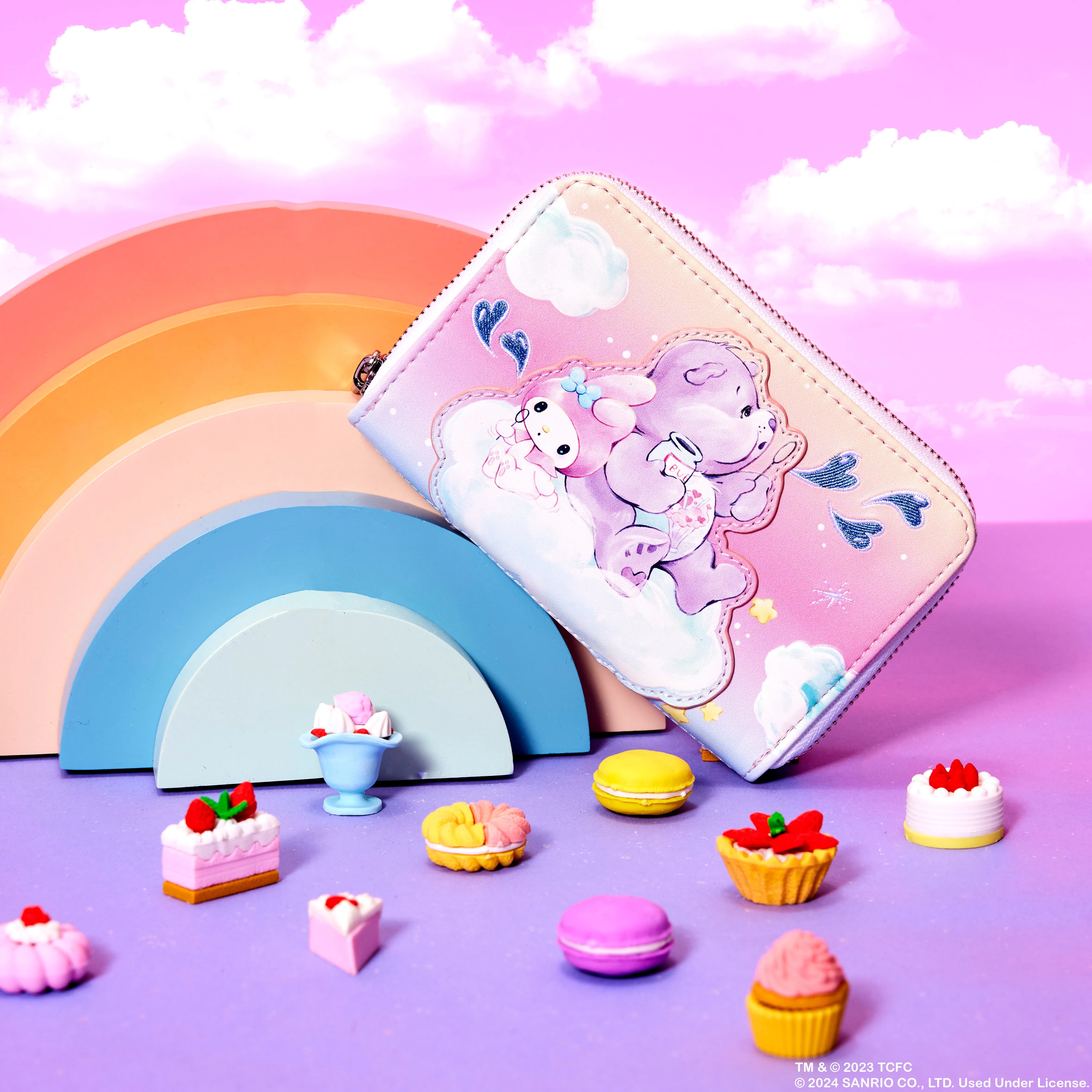 Hello Kitty and Friends x Care Bears Care-A-Lot Zip Around Wallet
