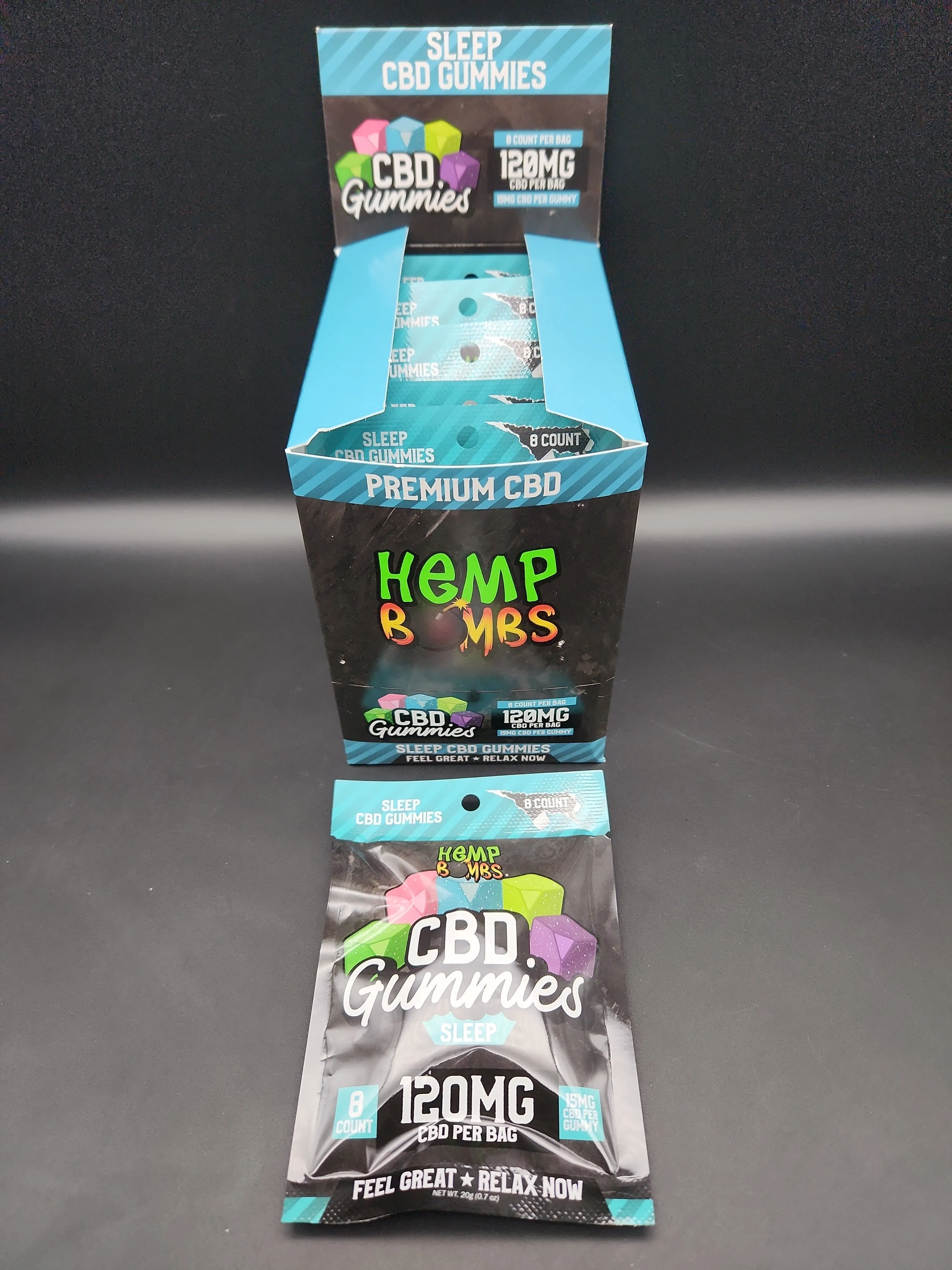 Hemp Bombs - CBD Gummies 8ct - Box of 12