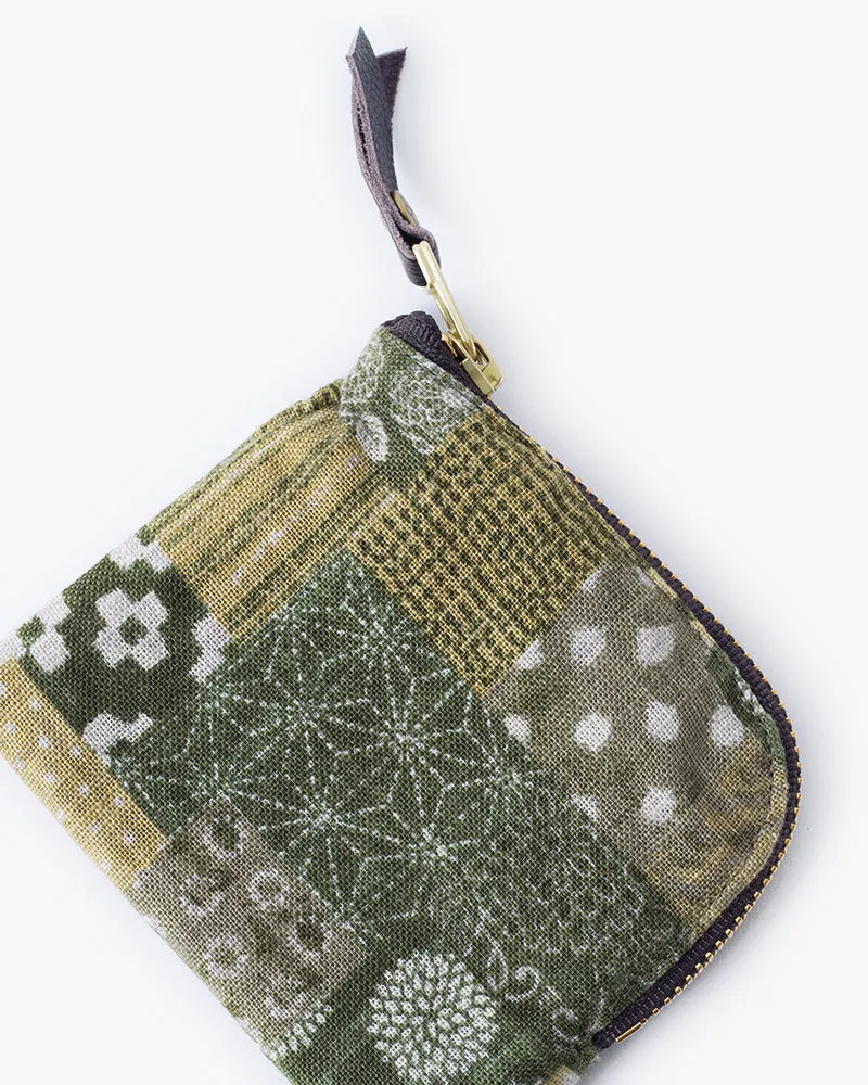 Kiriko Original Zipper Wallet, Small Matsuba Patchwork Style
