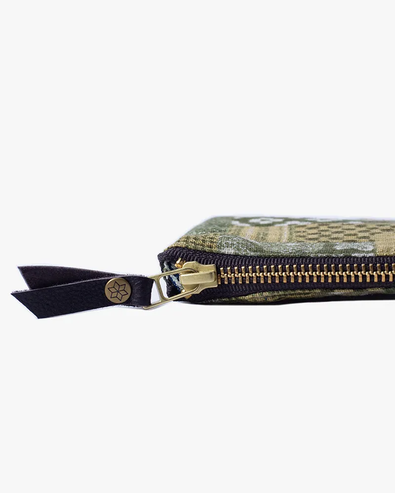 Kiriko Original Zipper Wallet, Small Matsuba Patchwork Style