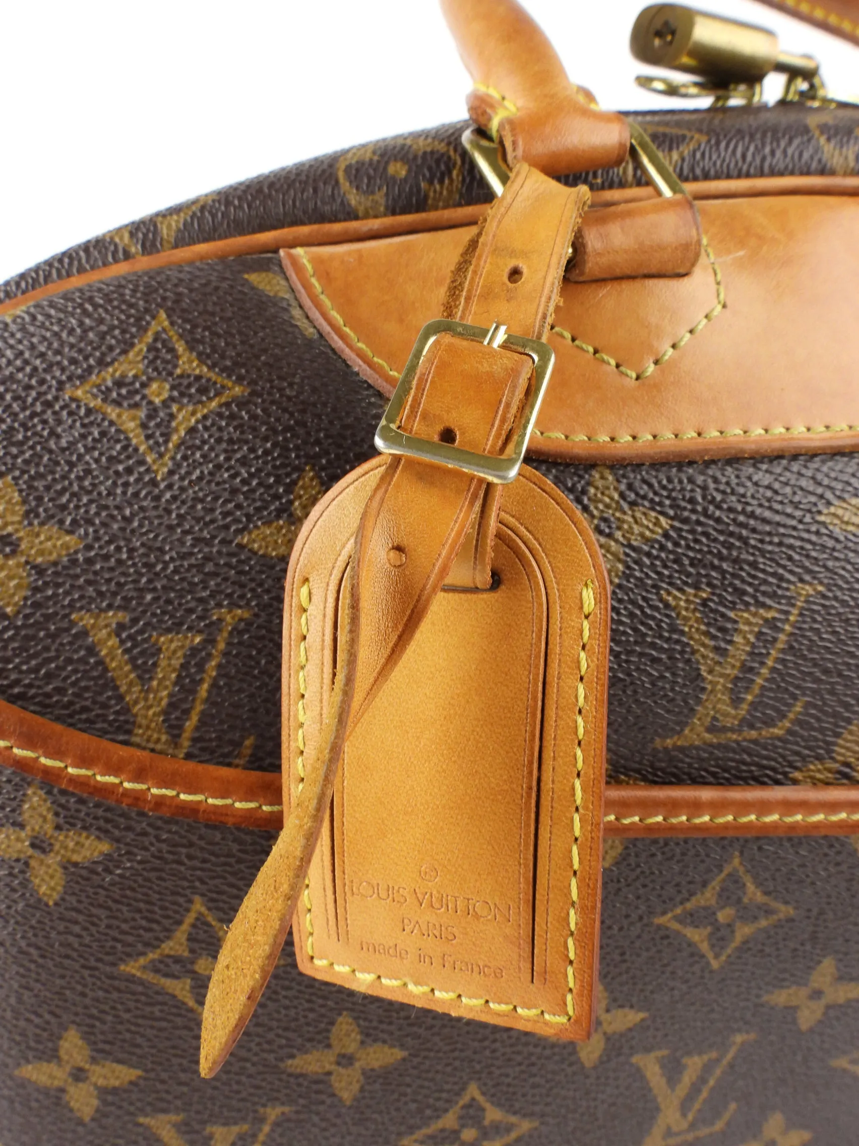 Louis Vuitton Vintage Monogram Coated Canvas Deauville Bowling Bag