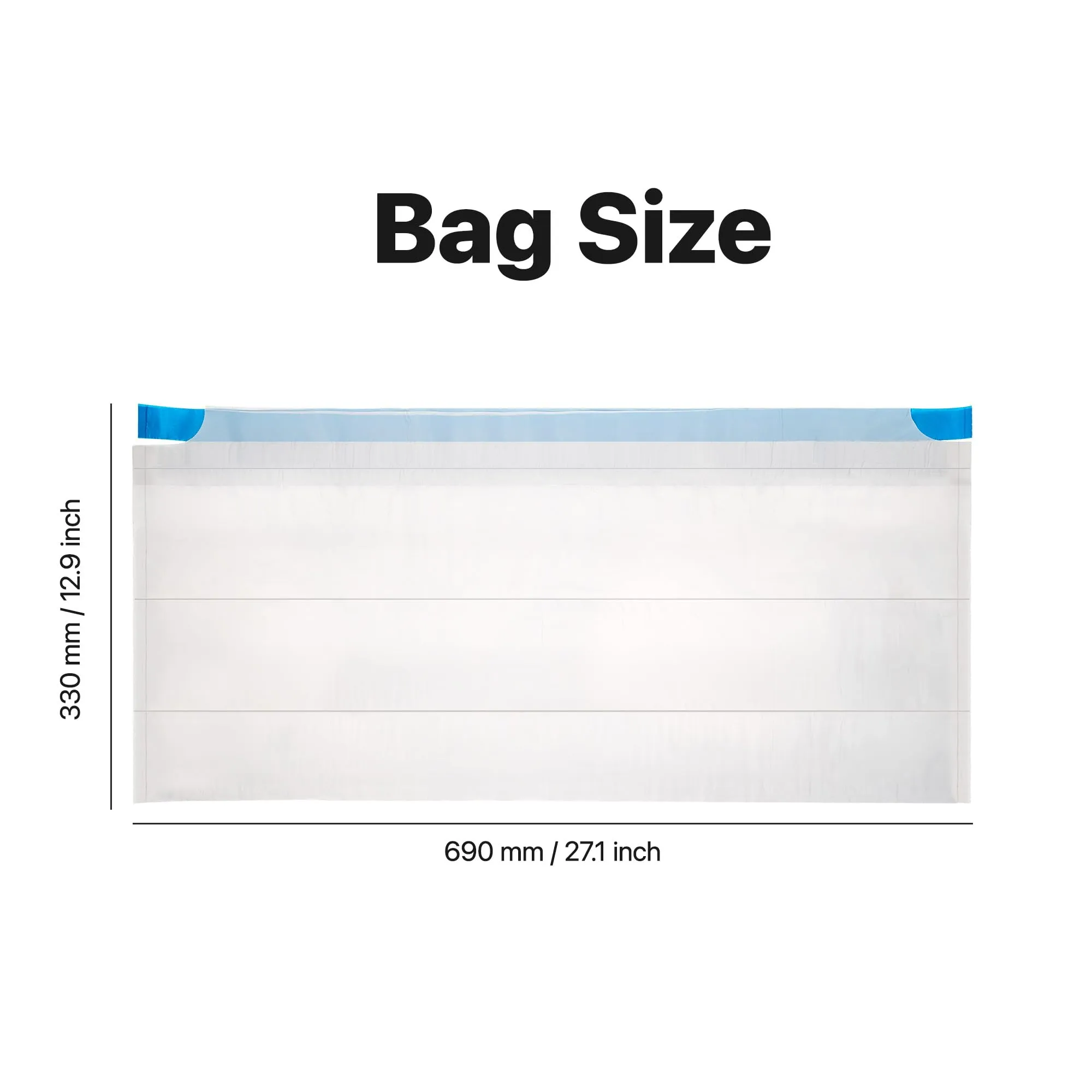 Neakasa Replaced Waste Bags-2 Rolls, Cat Litter Waste Receptacles Bags for M1 Open-Top Self-Cleaning Cat Litter Box