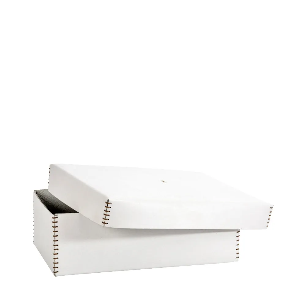 Scatola Liscia L Cuoio White