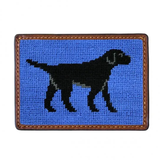 Smathers & Branson Black Labrador Needlepoint Card Wallet
