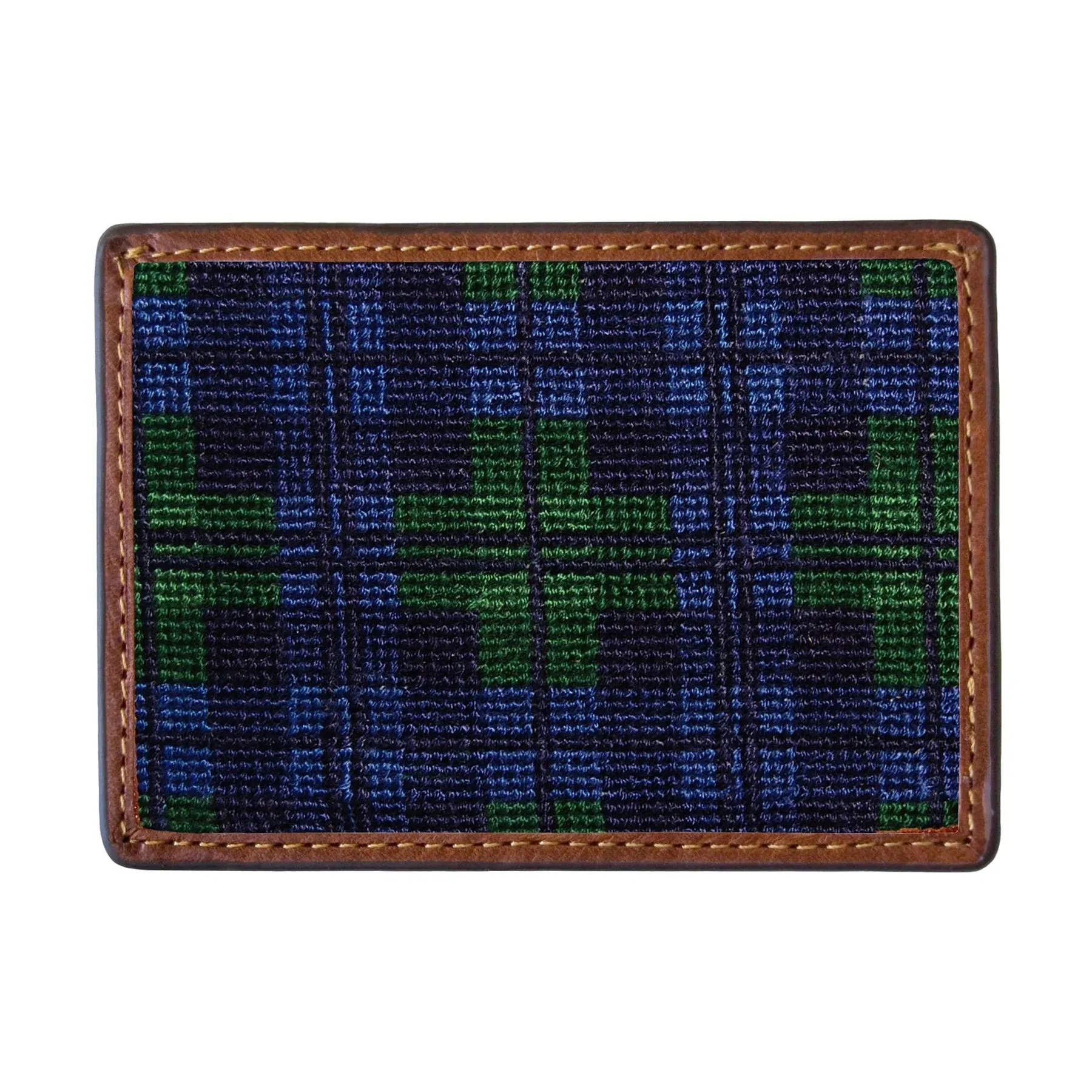 Smathers & Branson Black Watch Tartan Needlepoint Card Wallet