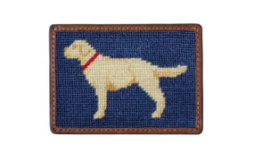 Smathers & Branson Yellow Labrador Needlepoint Card Wallet