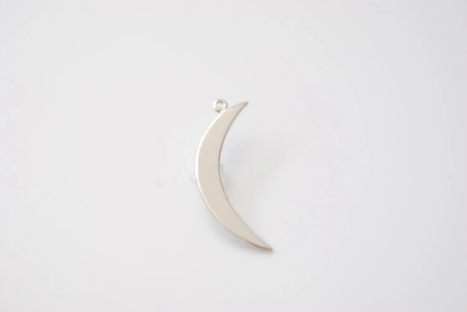 Sterling Silver Wholesale Crescent Moon Charm- 925 Silver Half Moon Charm, Half moon charm pendant, Silver Tusk Charm, Gold Moon, 46