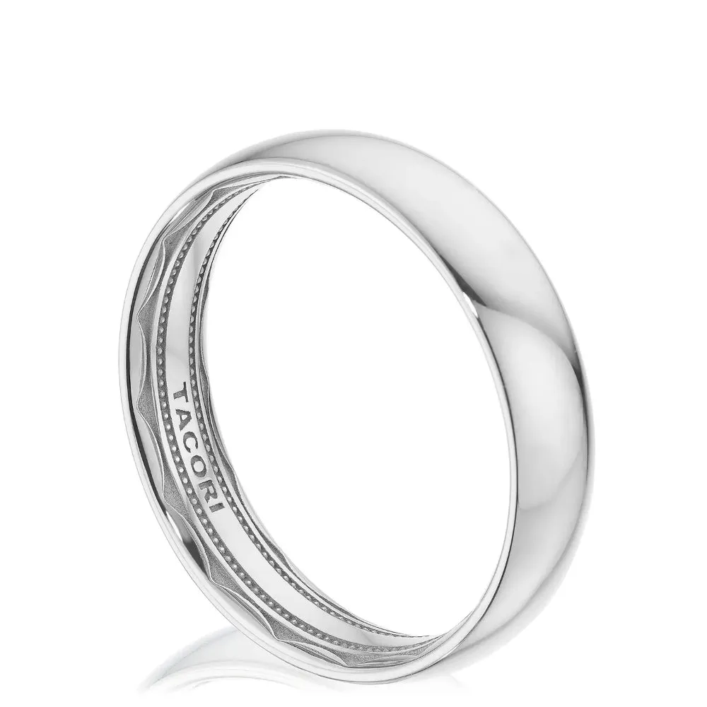 Tacori  18W Classic High Polish Rounded Mens Wedding Band